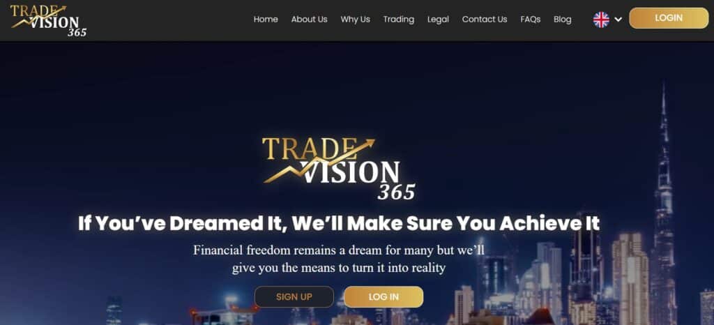 TradeVision365 website